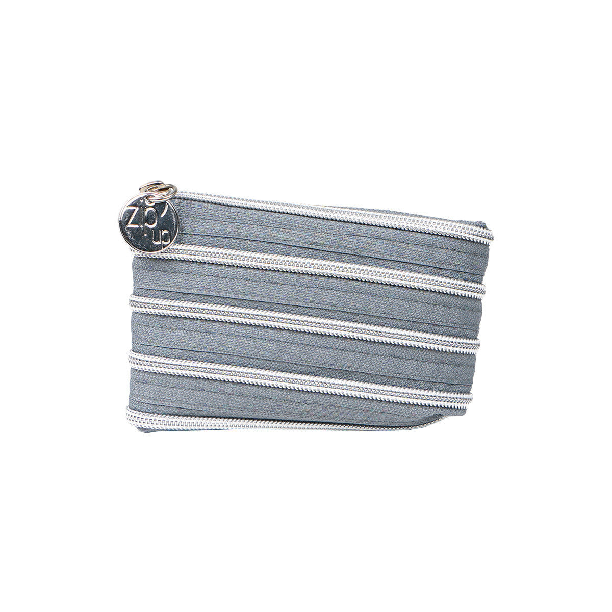 Grand Porte-monnaie - Gris en maille argentée