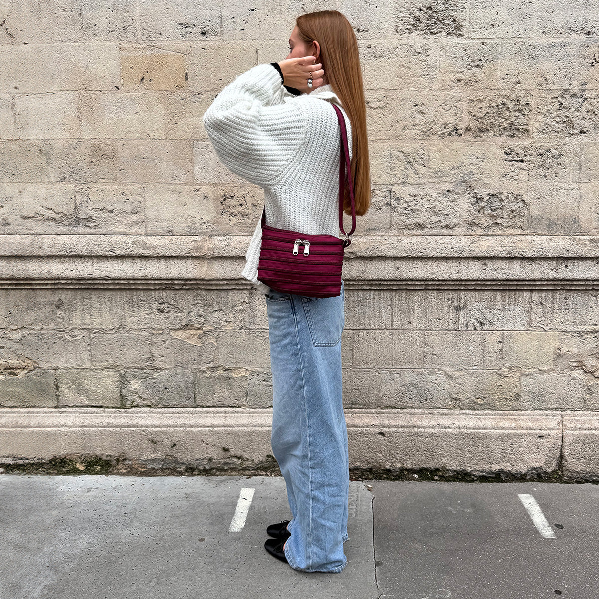 Le mini sac Messager - Prune