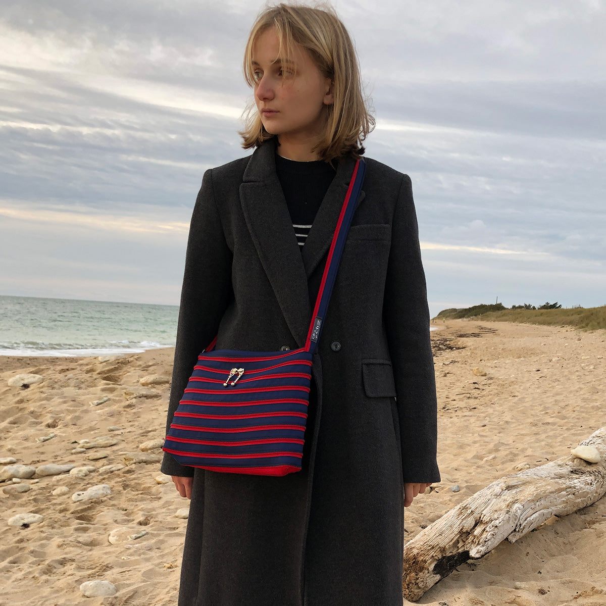 Besace - Marine/Rouge