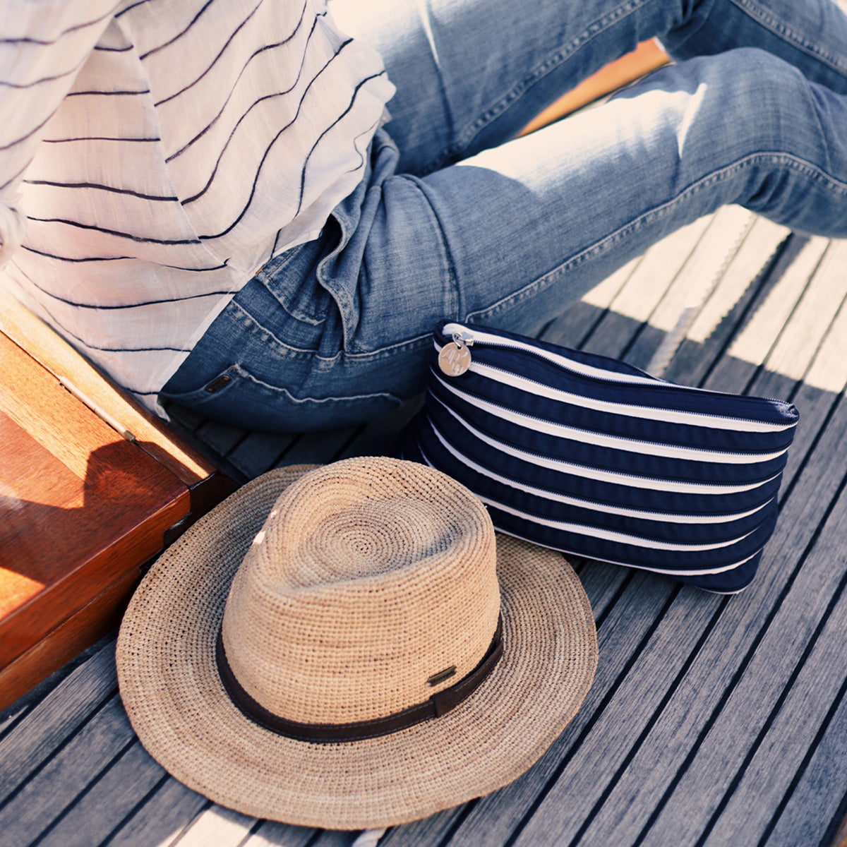 Grande Trousse - Marine/Blanc