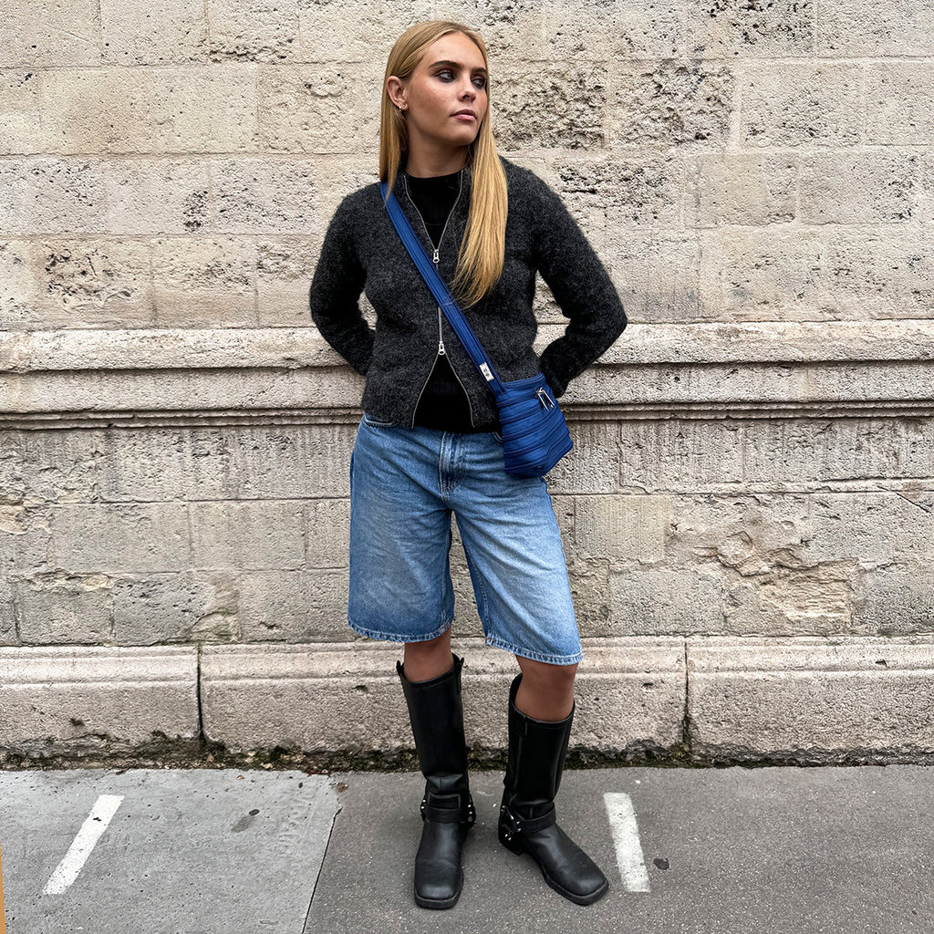 Le mini sac Messager - Indigo