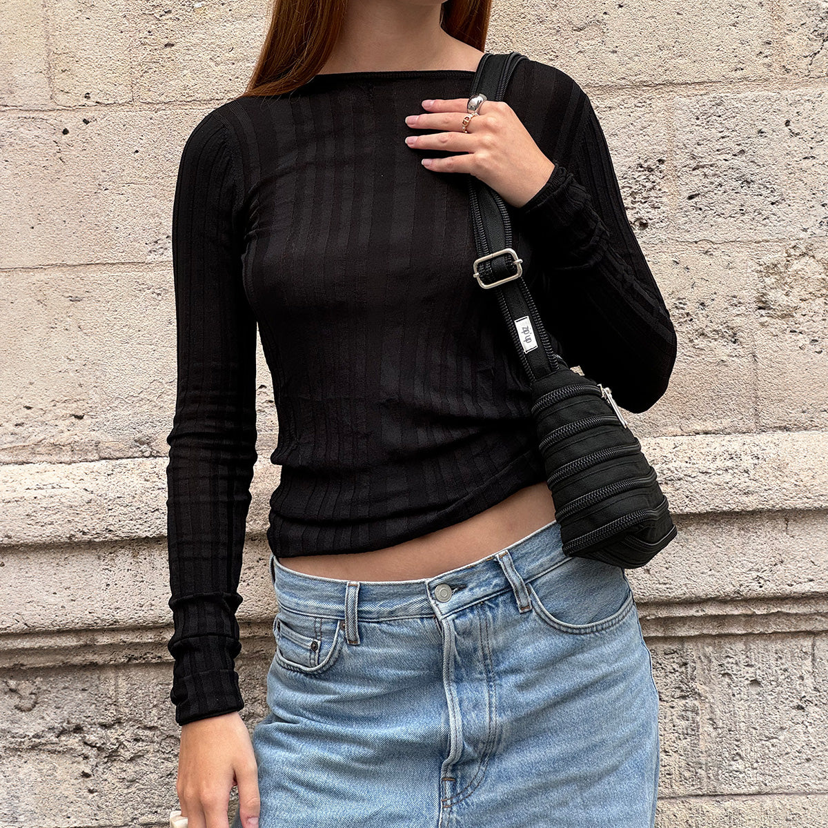 Le mini sac Messager - Noir