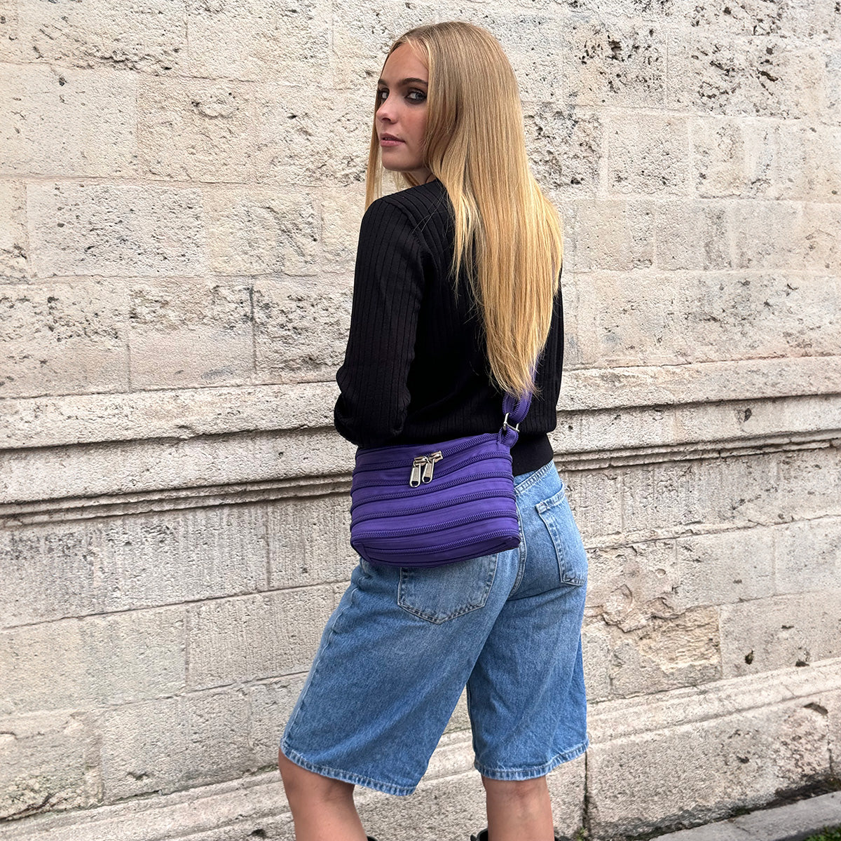 Le mini sac Messager - Violet