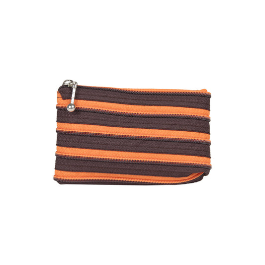 Petit Porte-monnaie - Orange/Chocolat