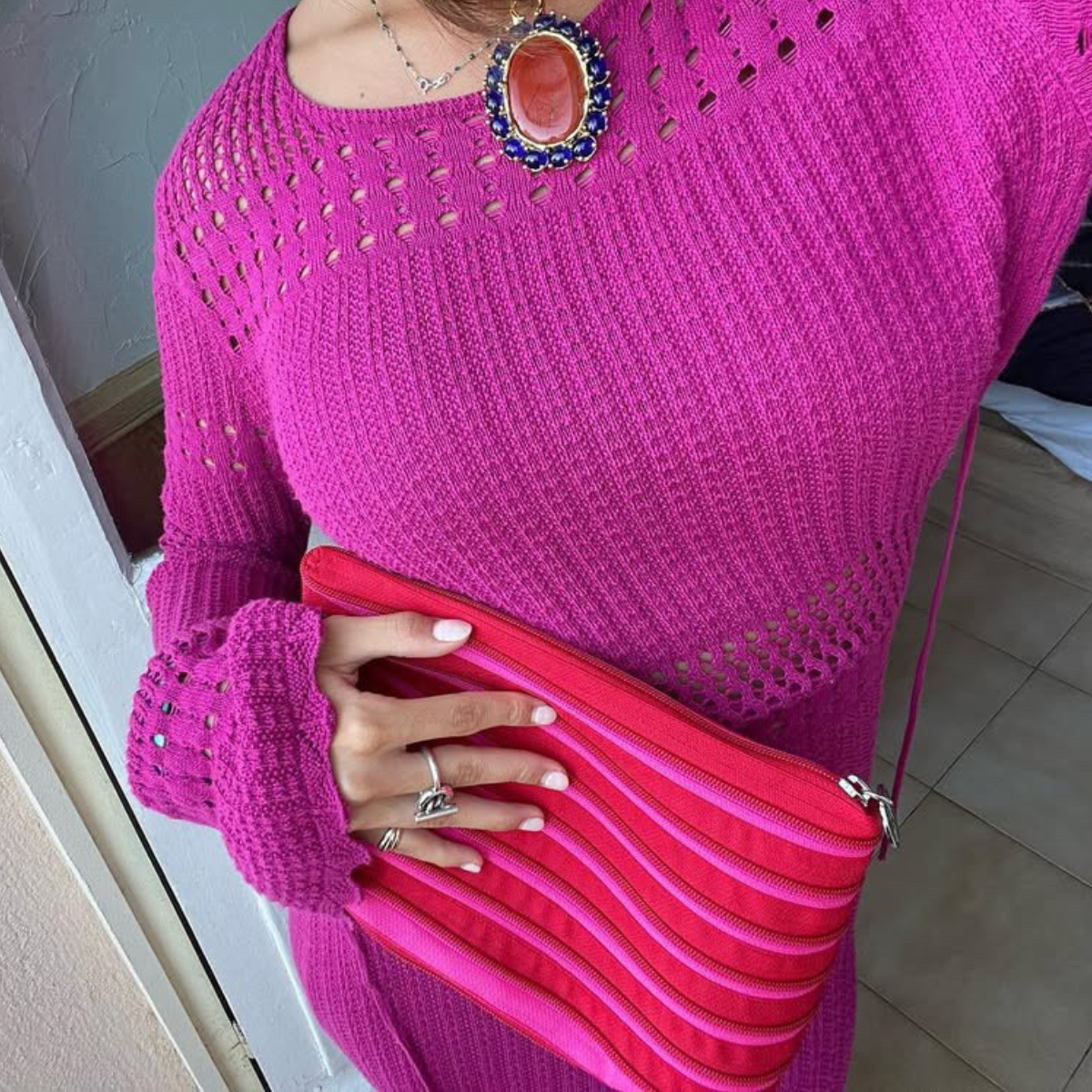 Grande Trousse - Rouge/Rose