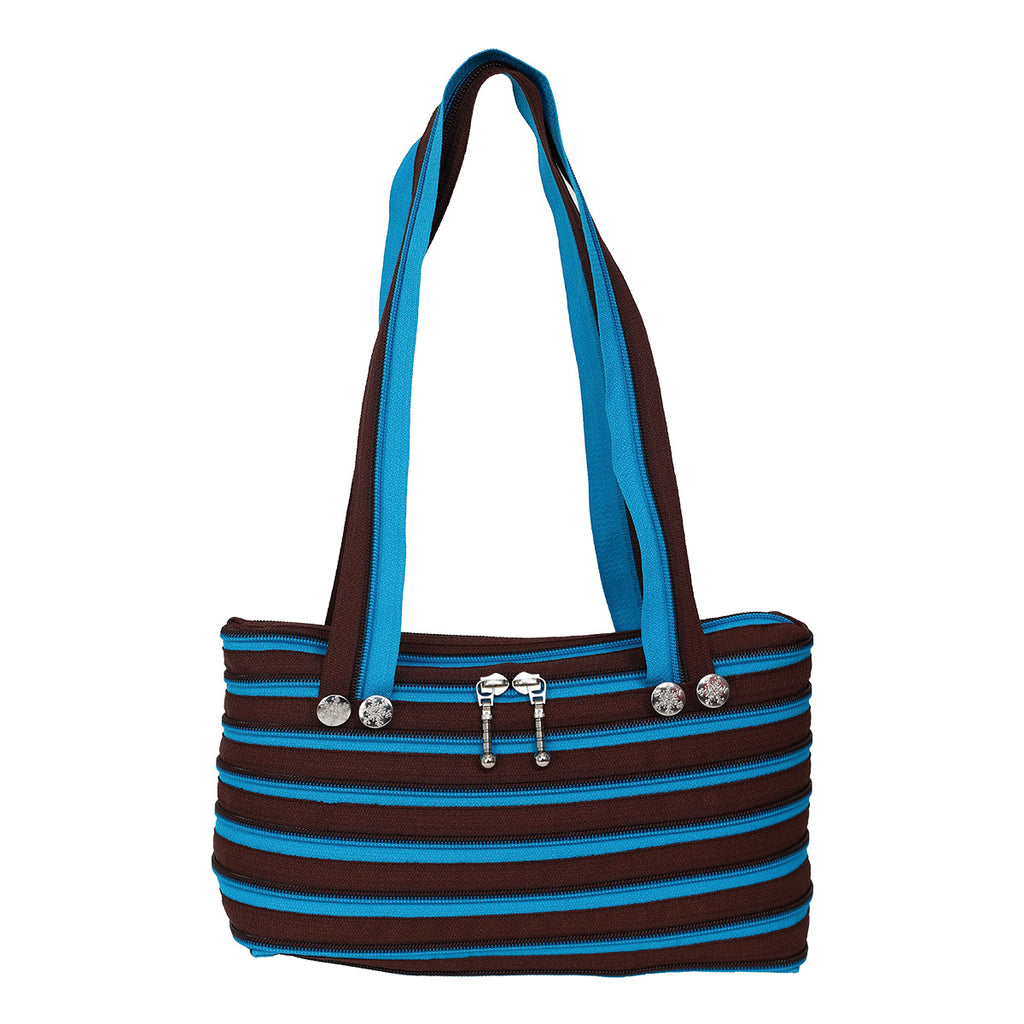 Le sac à main - Turquoise/ Chocolat