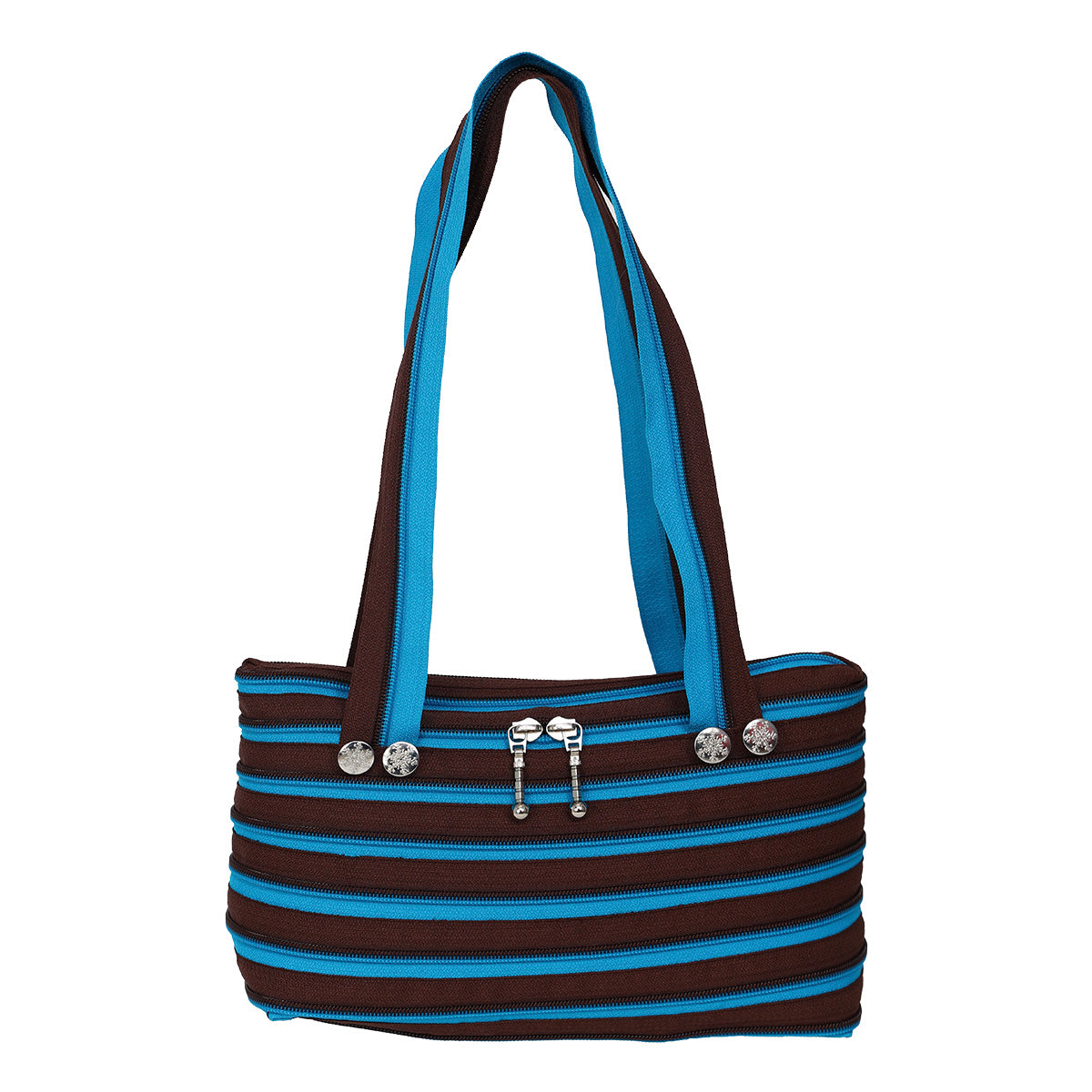 Le sac à main - Turquoise/ Chocolat