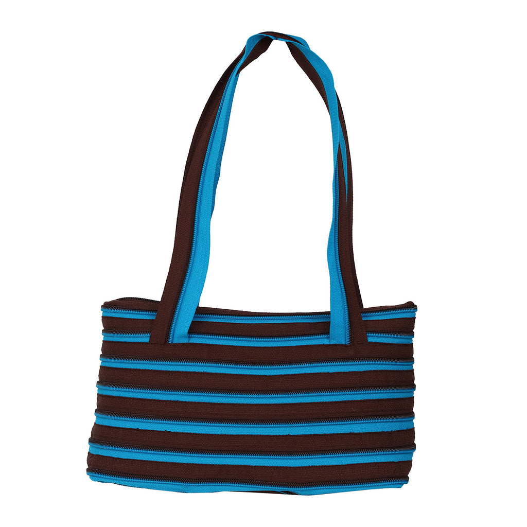 Le sac à main - Turquoise/ Chocolat